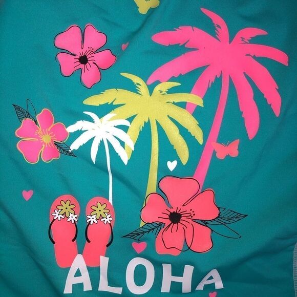 𝅺NWOT Girl’s Size 10/12 OP Beach Swim Rashguard - Picture 3 of 6